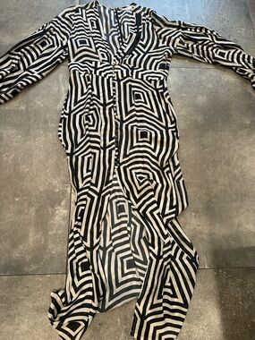 🖤 Alexandra Miro Geometric Maxi Dress – Size Large 🖤